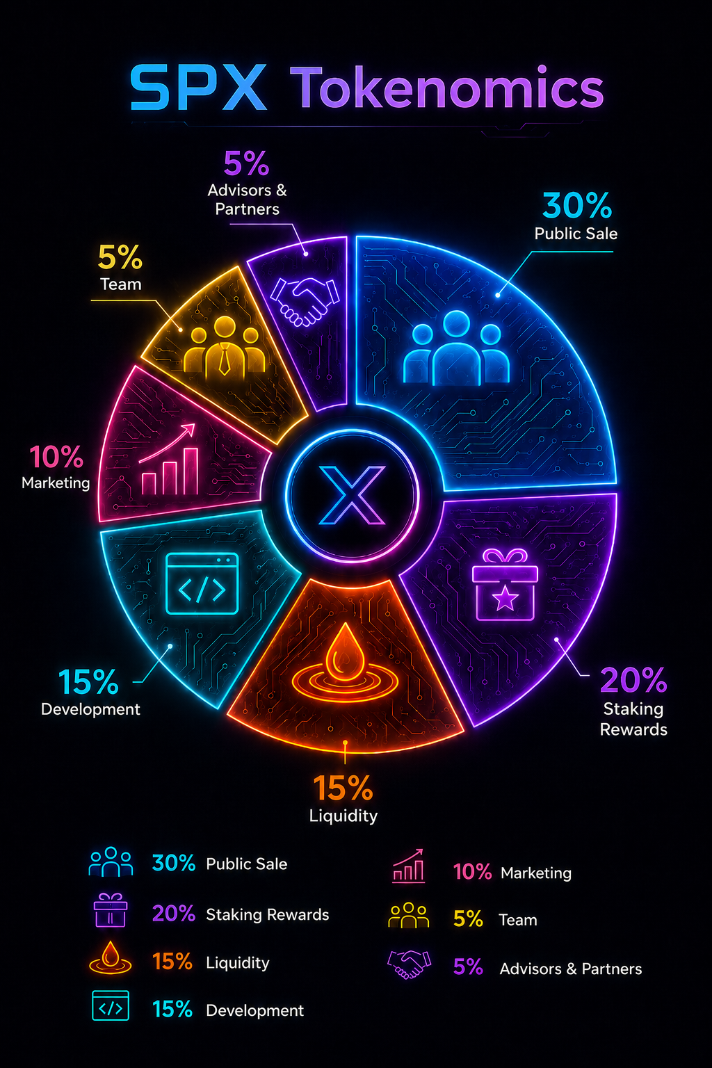 SPX30B tokenomics distribution